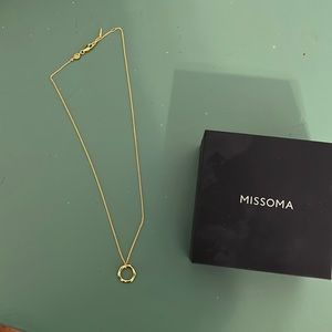 Mini Molten Pendant Necklace 18ct Gold Plated